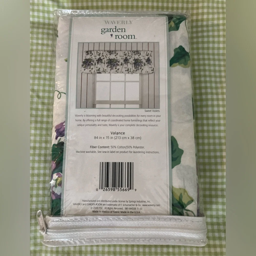 Waverly Garden Room Floral Valance in Purple, Green, White